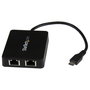 StarTech Adaptador de red USB-C con doble puerto Ethernet Gigabit y puerto USB 3.0 Tipo-A