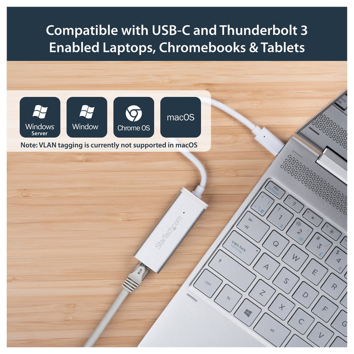 StarTech Adaptador de red USB-C a Gigabit - Plata