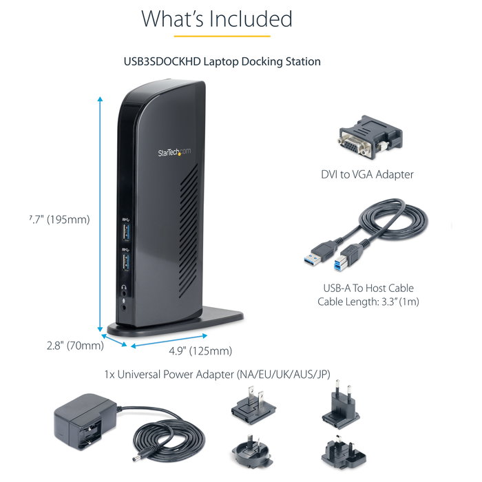 StarTech.com Docking Station 12 en 1 con HDMI, DVI y 6 puertos USB