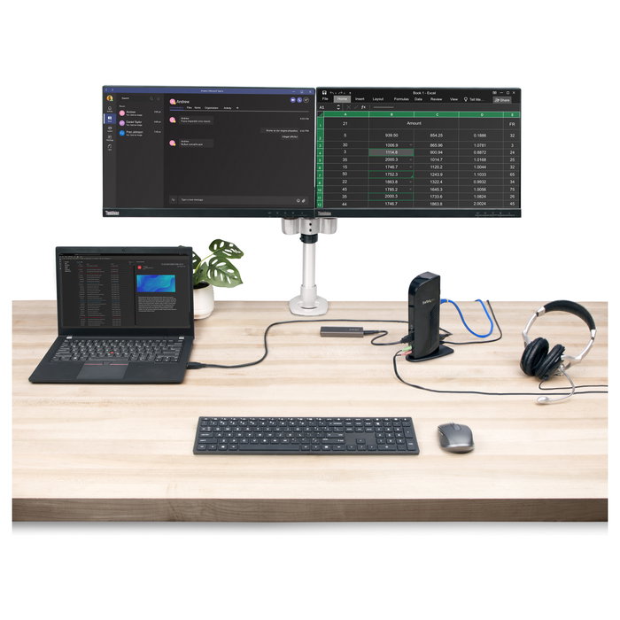 StarTech.com Docking Station 12 en 1 con HDMI, DVI y 6 puertos USB