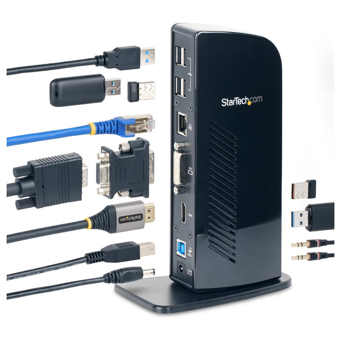 StarTech.com Docking Station 12 en 1 con HDMI, DVI y 6 puertos USB
