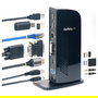 StarTech USB 3 DOCKING STATION para Portátil, 2 Monitores HDMI DVI, Hub 6x USB-A, GbE, Audio, Replicador de Puertos Universal