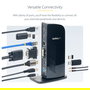 StarTech USB 3 DOCKING STATION para Portátil, 2 Monitores HDMI DVI, Hub 6x USB-A, GbE, Audio, Replicador de Puertos Universal