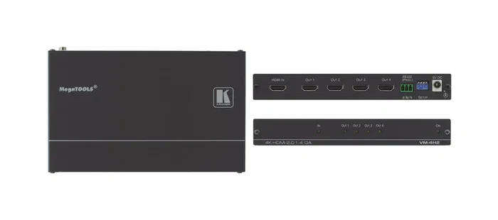 Kramer VM-4H2 Splitter Distribuidor Amplificador HDMI 2.0 1 en 4, 4K HDR10, HDCP 2.2, 17.82Gbps, Negro Kramer VM-4H2 Splitter Distribuidor Amplificador HDMI 2.0 1 en 4, 4K HDR10, HDCP 2.2, 17.82Gbps, Negro