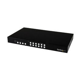 StarTech Conmutador Matriz HDMI 4x4 con Multivisor Videowall o Imagen e Imagen PAP, Control por RS232/Telnet/IR, Resolucion Full HD 1920x1200, Incluye Mando