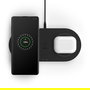 Belkin WIZ002VFBK Base de Carga Inalámbrica Doble para Smartphones y Auriculares, Negro, Tecnología Qi, Carga Rápida de 10W