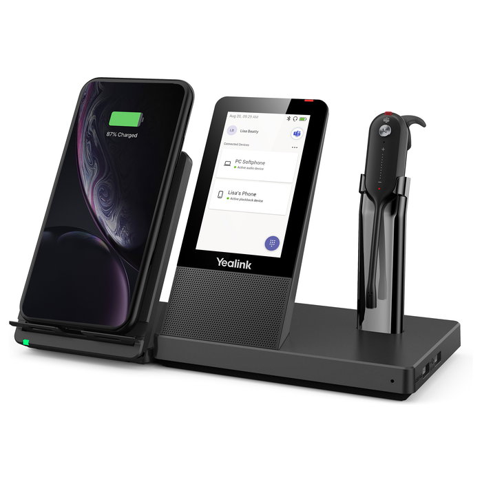 Yealink WH67 Auriculares Inalámbricos DECT para Oficina y Centro de Llamadas con Microsoft Teams