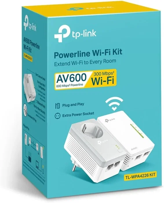 TP-Link TL-WPA4226 KIT Adaptador Powerline AV600 y Wi-Fi 300 Mbps