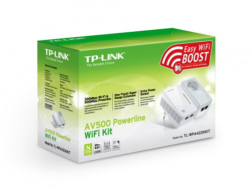 TP-LINK TL-WPA4226 KIT Powerline Wi-Fi AV600 300Mbps 2 Puertos Ethernet Twin Pack
