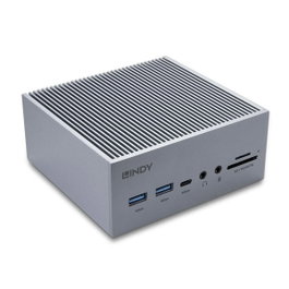 Lindy 43351 Base para portátil y replicador de puertos acoplamiento USB 3.2 Gen 1 Type-C gris