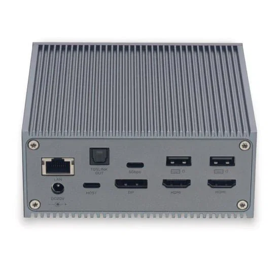 Lindy 43351 Docking Station USB-C con 2x HDMI 2.0, DisplayPort 1.2, Gigabit Ethernet, 4x USB, Lector de tarjetas, Power Delivery 3.0, Gris para Portátil