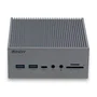 Lindy 43351 Docking Station USB-C con 2x HDMI 2.0, DisplayPort 1.2, Gigabit Ethernet, 4x USB, Lector de tarjetas, Power Delivery 3.0, Gris para Portátil