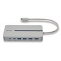 LINDY Lindy 43360 DST-Pro Docking Station USB 3.2 Gen 1 Type-C, Plata y Blanco