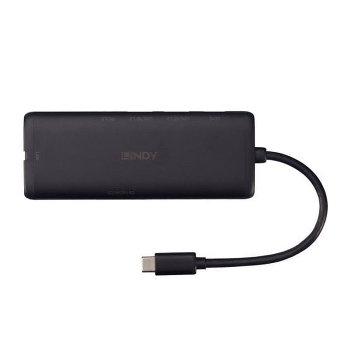Lindy 43358 Base para Portátil y Replicador de Puertos USB Type-C Negro
