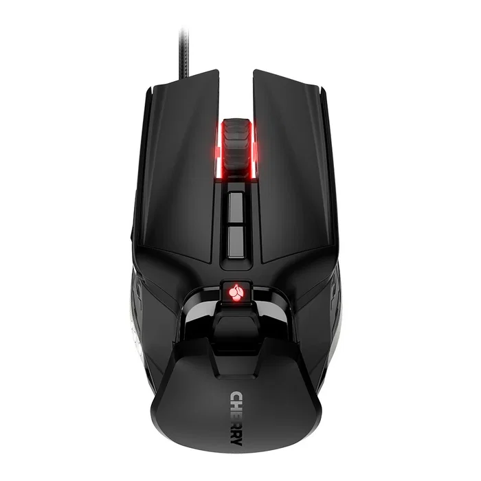 Cherry MC 9620 FPS - Ratón Gaming Óptico Ambidextro, 12000 DPI, 9 Botones, Cable USB 2m, Negro