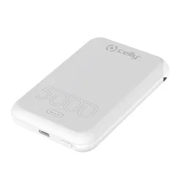 Celly Power Bank MagPB5000EVOWH Batería Externa 5000 mAh Cargador Inalámbrico Blanco