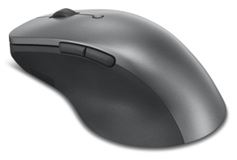 Lenovo 4Y51J62544 Ratón óptico Bluetooth 2400 DPI para oficina, ergonómico, recargable, color gris