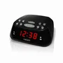 Haeger RA-06B.005B Despertador Digital Negro con Radio AM/FM, Pantalla LED, Función Snooze