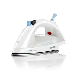 Haeger Ocean Burst 2000 Plancha Vapor-Seco con Suela de Acero Inoxidable, 2000W, Vapor Variable 50 g/min y Continuo 25 g/min, Blanco