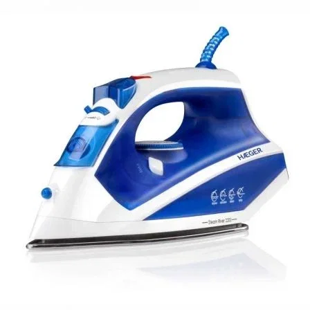 PLANCHA DE VAPOR HAEGER STEAM RIVER 2200 - 2200W - VAPOR 60G - VAPOR VERTICAL - DEPOSITO AGUA 260ML - ANTI-CAL - ANTI-GOTEO - SUELA ACERO INOX PLANCHA DE VAPOR HAEGER STEAM RIVER 2200 - 2200W - VAPOR 60G - VAPOR VERTICAL - DEPOSITO AGUA 260ML - ANTI-CAL - ANTI-GOTEO - SUELA ACERO INOX