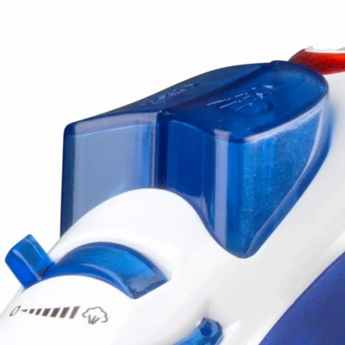 Haeger Steam River 2200 Plancha de Vapor Seco 2200 W Suela Acero Inoxidable Vapor Variable (60 g/min) Autolimpieza Antigoteo Cable 2.2 m Color Azul y Blanco