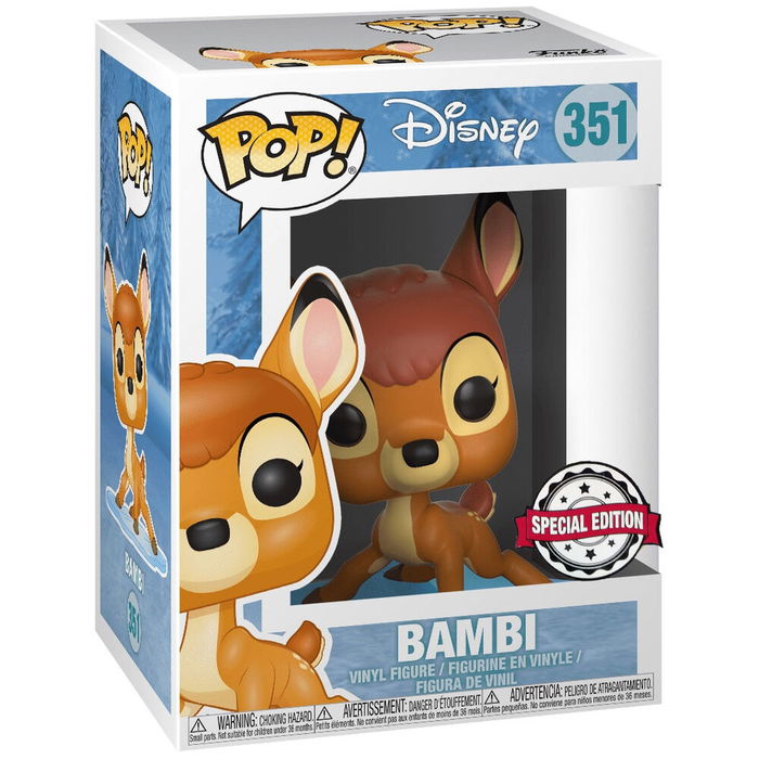 Funko Figura POP Disney Bambi Snowflake Mountain Exclusive 9cm Caja Regalo
