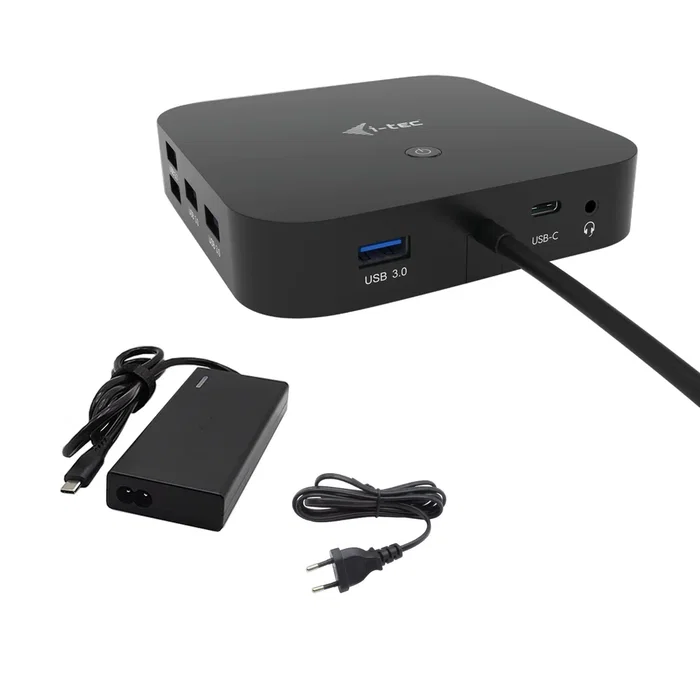 I-tec C31HDMIDPDOCKPD65 Dock USB-C para Laptop con 2x 4K HDMI y DisplayPort, 6 Puertos USB, Power Delivery 65W, Ethernet Gigabit, Audio - Negro