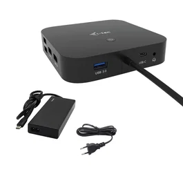 I-tec C31HDMIDPDOCKPD65 Dock USB-C para Laptop con 2x 4K HDMI y DisplayPort, 6 Puertos USB, Power Delivery 65W, Ethernet Gigabit, Audio - Negro