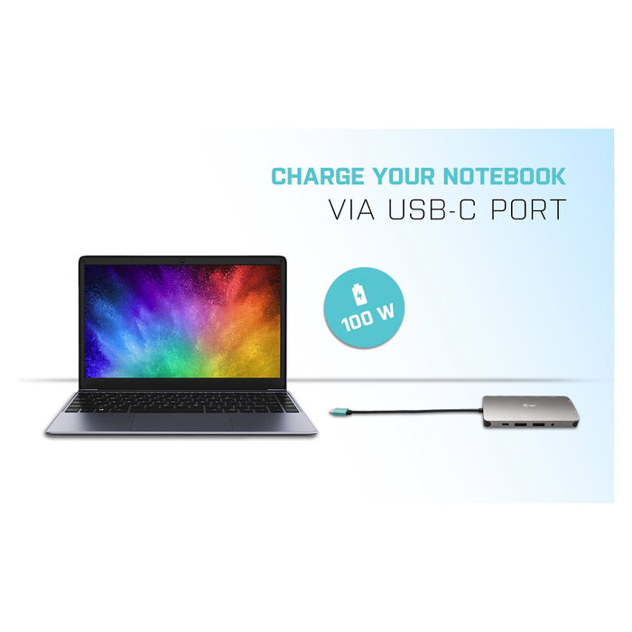 I-tec Nano Docking Station USB-C, Replicador de Puertos con 3x Monitores (HDMI, 2x DisplayPort), 100W Power Delivery, USB 3.0, USB 2.0, LAN, Audio I-tec Nano Docking Station USB-C, Replicador de Puertos con 3x Monitores (HDMI, 2x DisplayPort), 100W Power Delivery, USB 3.0, USB 2.0, LAN, Audio