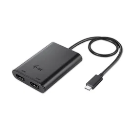 i-tec C31DUAL4KHDMI Adaptador Gráfico USB-C a 2x HDMI 4K UHD 3840x2160px para Portátil, Tableta, PC, Windows, macOS, Linux, Android - Negro