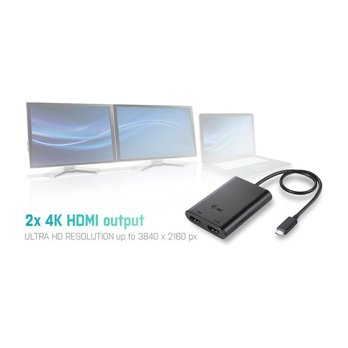 i-tec Adaptador USB-C a 2x HDMI 4K