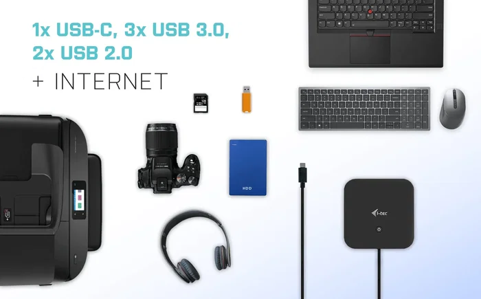 I-tec C31HDMIDPDOCKPD Docking Station USB-C con Power Delivery 100W, HDMI, DisplayPort, Gigabit LAN, 6 Puertos USB, para Doble Monitor 4K 60Hz, Soporte VESA - Negro