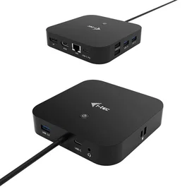 I-tec C31HDMIDPDOCKPD Docking Station USB-C con Power Delivery 100W, HDMI, DisplayPort, Gigabit LAN, 6 Puertos USB, para Doble Monitor 4K 60Hz, Soporte VESA - Negro
