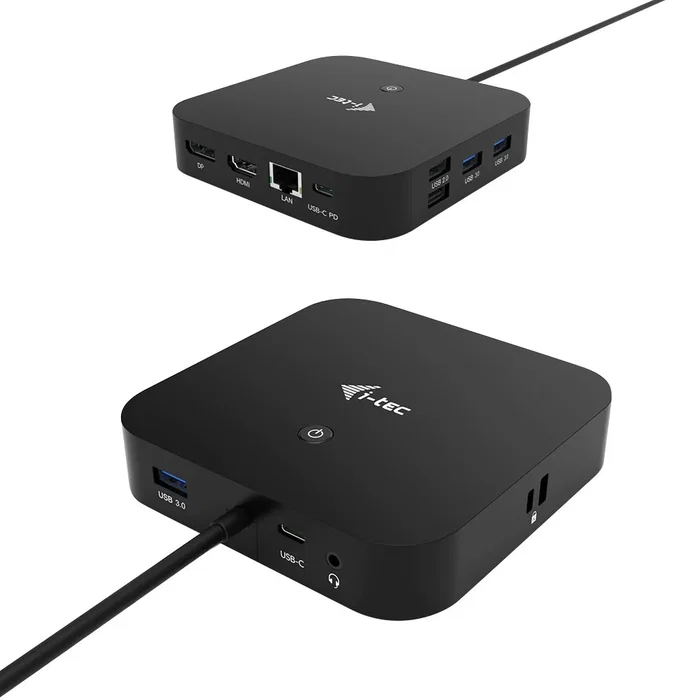 I-tec C31HDMIDPDOCKPD Docking Station USB-C con Power Delivery 100W, HDMI, DisplayPort, Gigabit LAN, 6 Puertos USB, para Doble Monitor 4K 60Hz, Soporte VESA - Negro