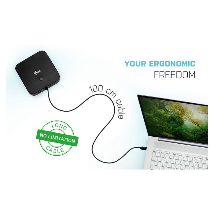 I-tec Docking Station USB-C con HDMI, DisplayPort y Power Delivery 100W