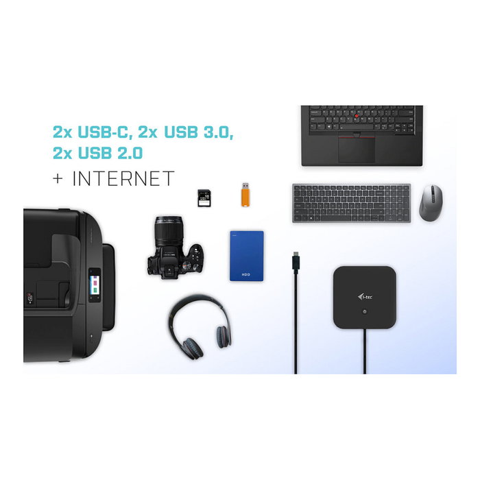 I-tec Docking Station USB-C HDMI DP con Power Delivery 100W Negro