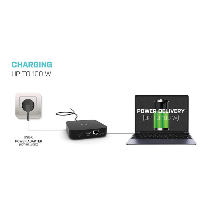 I-tec Docking Station USB-C HDMI DP con Power Delivery 100W Negro