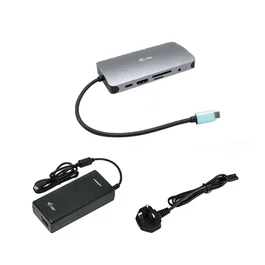 i-tec C31NANOVGA112W Base Portátil Docking Station USB-C con 100W PD, HDMI, VGA, LAN Gigabit, 3x USB 3.0, Lector SD, Audio - Plata