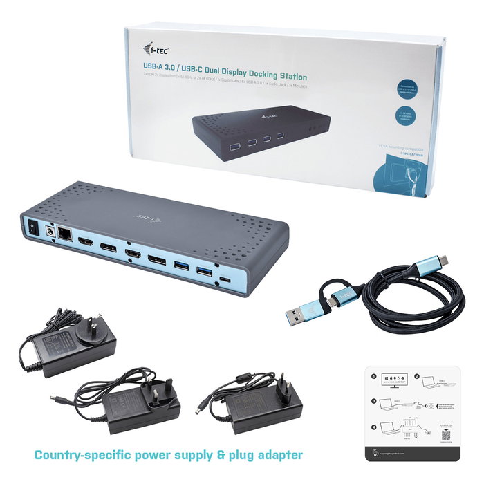 I-tec Estación de Acoplamiento (Docking Station) USB 3.0 / USB-C para Laptop y PC I-tec Estación de Acoplamiento (Docking Station) USB 3.0 / USB-C para Laptop y PC