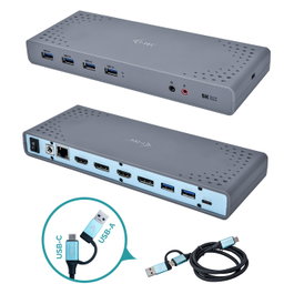 I-tec Estación de Acoplamiento (Docking Station) USB 3.0 / USB-C para Laptop y PC