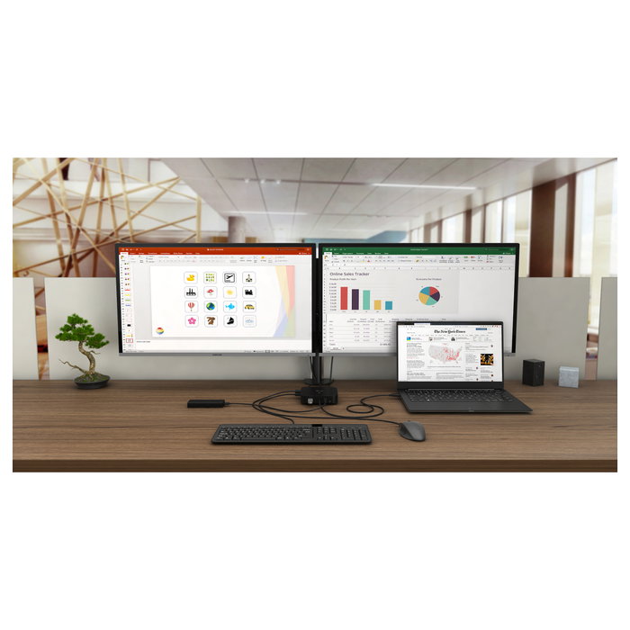 i-tec USB-C Base/Docking Station con HDMI, DisplayPort y 100W PD - 3x USB-A, 2x USB-C, Gigabit Ethernet, 4K 60Hz, Negro