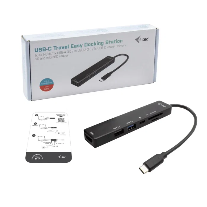 I-TEC USB-C Travel Easy Dock 4K C31TRAVELEASYDOCKPD Negro