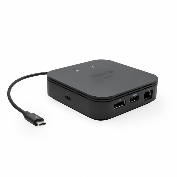 I-tec TB3 TravelDock + Cargador, Dock Thunderbolt 3 con 2x HDMI 4K y Cargador 77W (Ref: tb3 traveldock)
