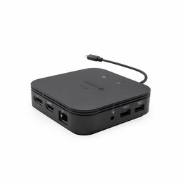 I-tec TB3 TravelDock + Cargador, Dock Thunderbolt 3 con 2x HDMI 4K y Cargador 77W (Ref: tb3 traveldock)