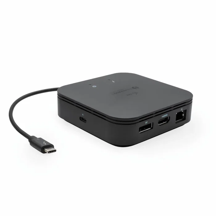 i-tec TB3TRAVELDOCKPD60W Estación de Acoplamiento Thunderbolt 3, Carga 60W, 2x 4K/8K, HDMI, DisplayPort, USB 3.1, Ethernet Gigabit, Incluye Adaptador 77W, Negro