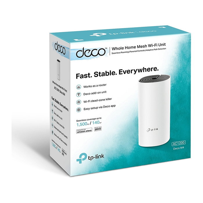 TP-Link Deco M4 Sistema Wi-Fi Mesh AC1200 Doble Banda (1-Pack) Blanco TP-Link Deco M4 Sistema Wi-Fi Mesh AC1200 Doble Banda (1-Pack) Blanco