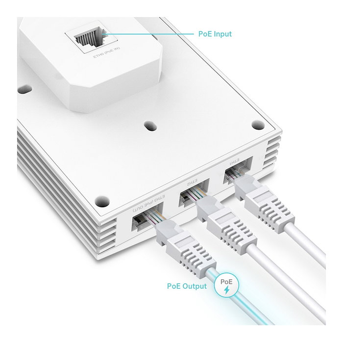 TP-Link Omada EAP655-Wall AX3000 Wi-Fi 6 de Pared Blanco