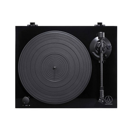 Audio-Technica AT-LPW50PB - Giradiscos de vinilo con phono preamplificador integrado, color negro brillante