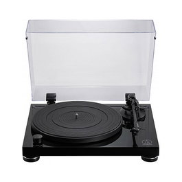 Audio-Technica AT-LPW50PB - Giradiscos de vinilo con phono preamplificador integrado, color negro brillante