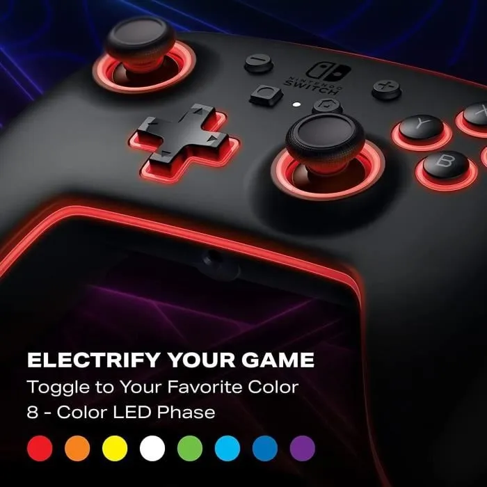 PowerA Spectra Mando con Cable para Nintendo Switch con Iluminación LED